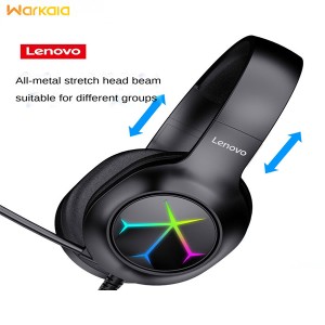 هدفون گیمینگ سیمی با کابل یواس‌بی و جک 3.5 میلی‌متری لنوو Lenovo ThinkPlus G60A Wired Gaming Headphone