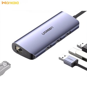 هاب 4 پورت USB 3.0 به 3 پورت USB 3.0 با یک پورت LAN یوگرین Ugreen CM252 60719
