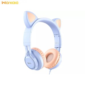 هدفون سیمی کودکان هوکو Hoco Headphones &quot;W36 Cat ear&quot; with mic