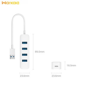 هاب 4 پورت شیائومی Xiaomi XMFXQ01QM USB3.0 Hub طول 24 سانتی متر