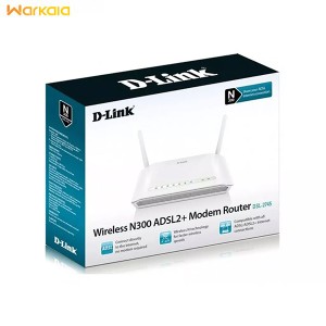 روتر و مودم وایرلس رومیزی + ADSL2 دی لینک D-Link DSL-2750U N300 Adsl2 Plus