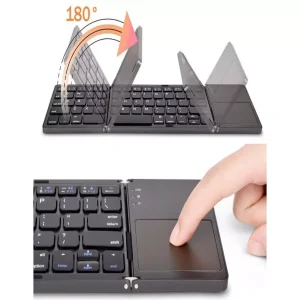 کیبورد بلوتوث تاشو با تاچ پد Foldable Bluetooth Keyboard With Touch Pad B033