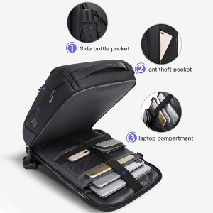 کوله پشتی یو اس بی دار ضد آب لپ تاپ 15.6 اینچ بنج Bange BG-2517 Men Business Backpack