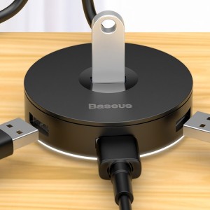 هاب آداپتور یو اس بی بیسوس Baseus Round Box Hub Adapter USB to USB C30A-03