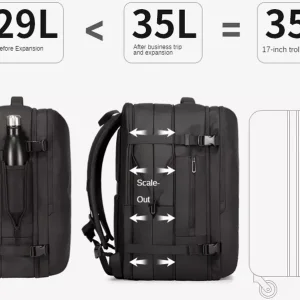 کوله لپ تاپ 15.6 اینچ مسافرتی ضد آب طرح چمدان بنج BANGE BG-1909 Small 35L Backpack Waterproof Traveling Computer Bag