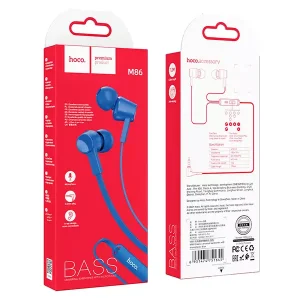 هندزفری سیمی با جک 3.5 میلیمتری هوکو Hoco Wired earphones 3.5mm M86 Oceanic with mic