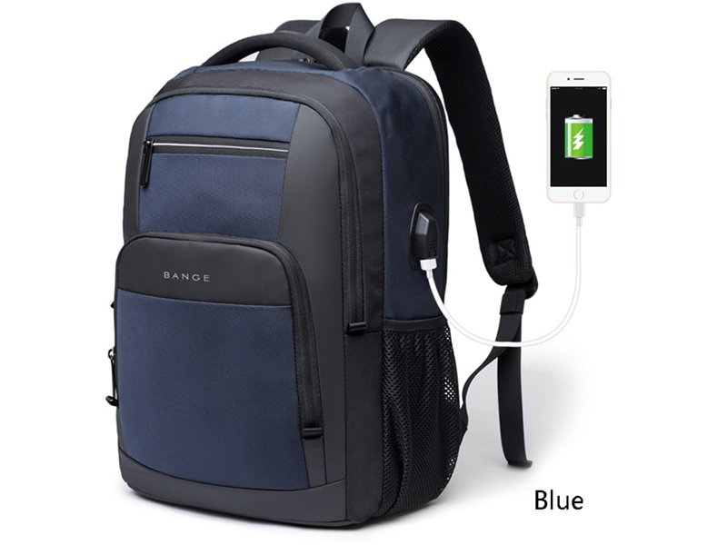 کوله پشتی ضد آب یو اس بی دار بنج BANGE BG-1921 Waterproof Backpack with USB Charging Port