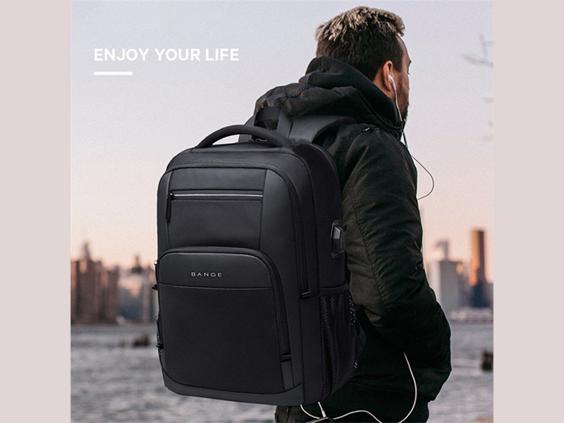 کوله پشتی ضد آب یو اس بی دار بنج BANGE BG-1921 Waterproof Backpack with USB Charging Port