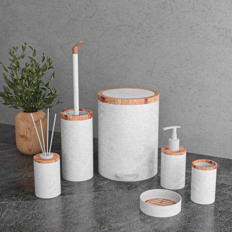 ست بهداشتی طرح چوب  طوسی روشا