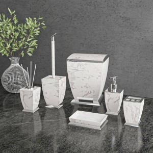 ست بهداشتی پدالی آوا سفیدنقره ای