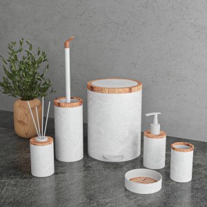 ست بهداشتی طرح چوب  طوسی روشا