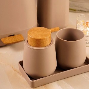 ست سرویس بهداشتی طرح چوب