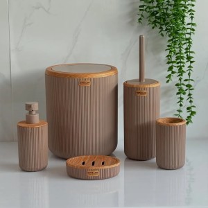 ست سرویس بهداشتی طرح چوب