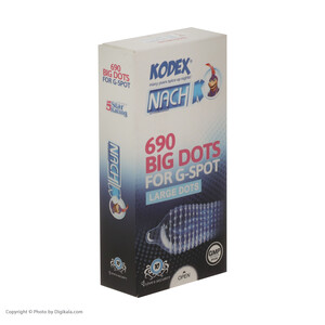 کاندوم ناچ کدکس مدل BIG DOTS بسته 10 عددی