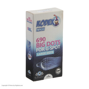 کاندوم ناچ کدکس مدل BIG DOTS بسته 10 عددی