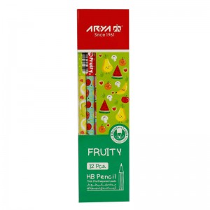 مداد مشکی آریا مدل FRUITY کد A3 بسته 12 عددی