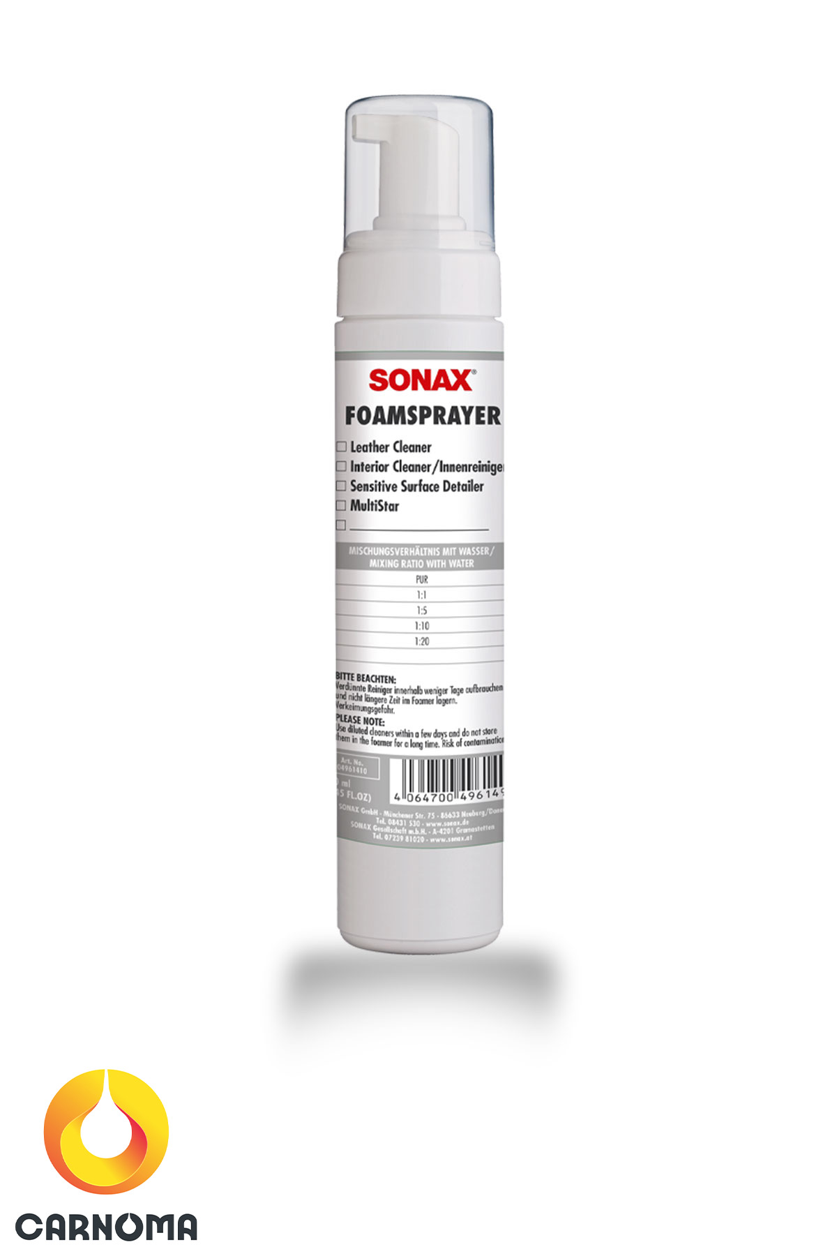 اسپری فوم ساز سوناکس حجم 250 میلی لیتر(Foam Sprayer)