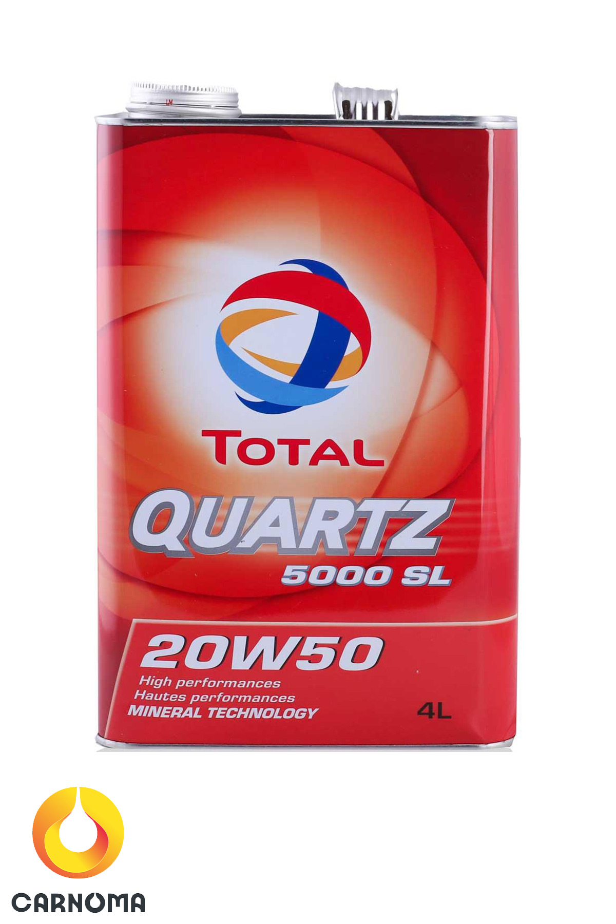 روغن موتور توتال 20w-50 حجم چهار لیتر (فلزی)