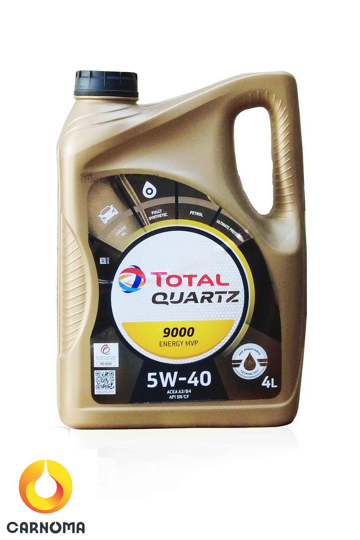روغن موتور توتال 5w-40 حجم چهار لیتر