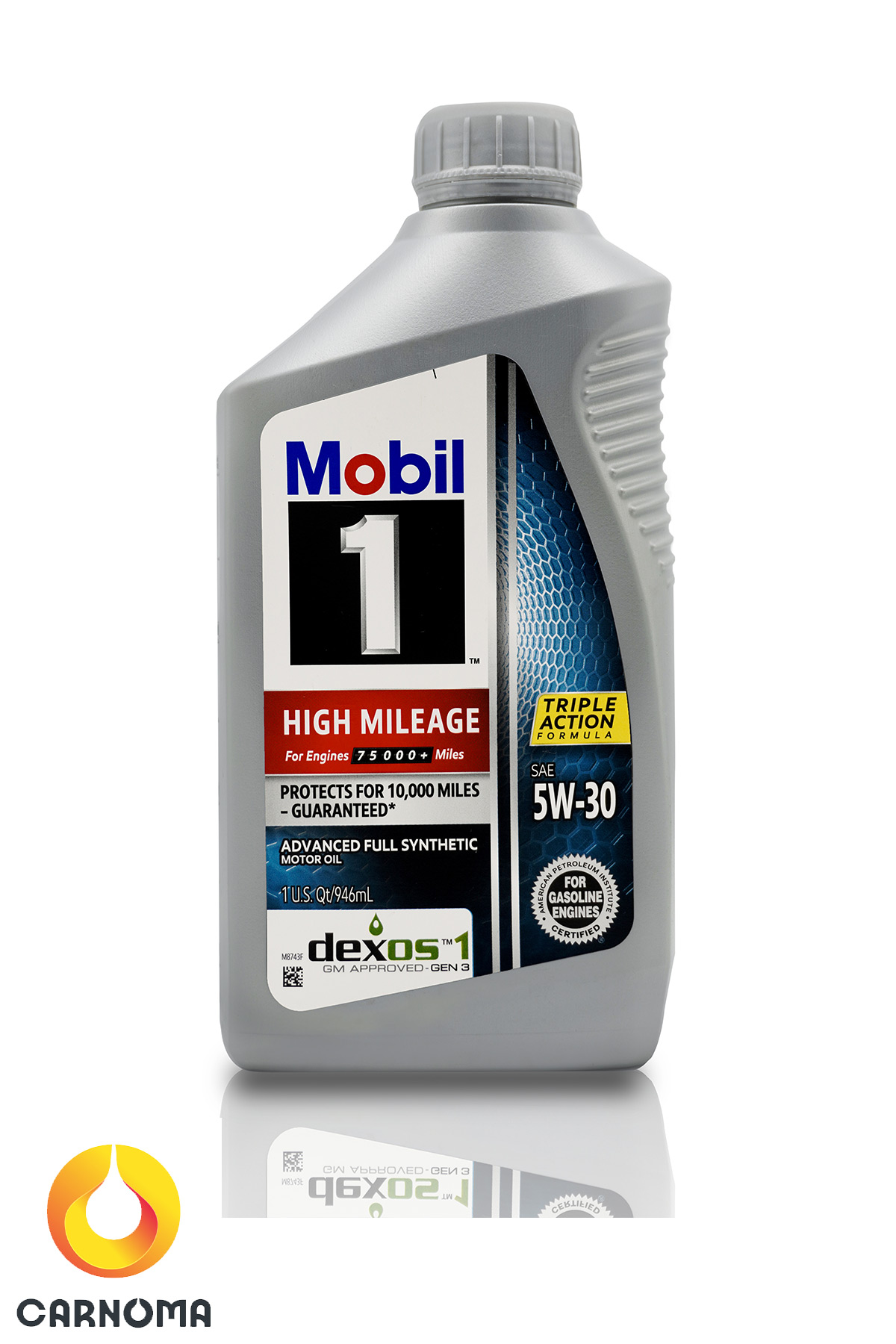 روغن موتور موبیل وان 5w-30 High Mileage حجم 946 میلی لیتر