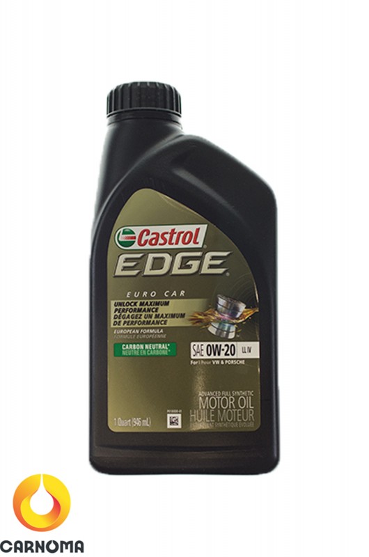 روغن موتور کاسترول 0w-20 LL-IV -EDGE مشکی حجم 946 میلی