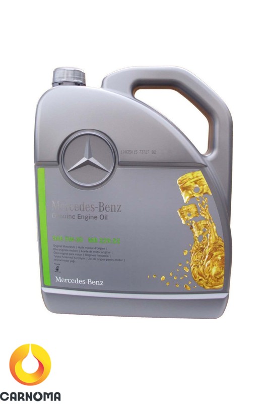روغن موتور مرسدس بنز مدل 229.52 5W-30 MBحجم پنج لیتر