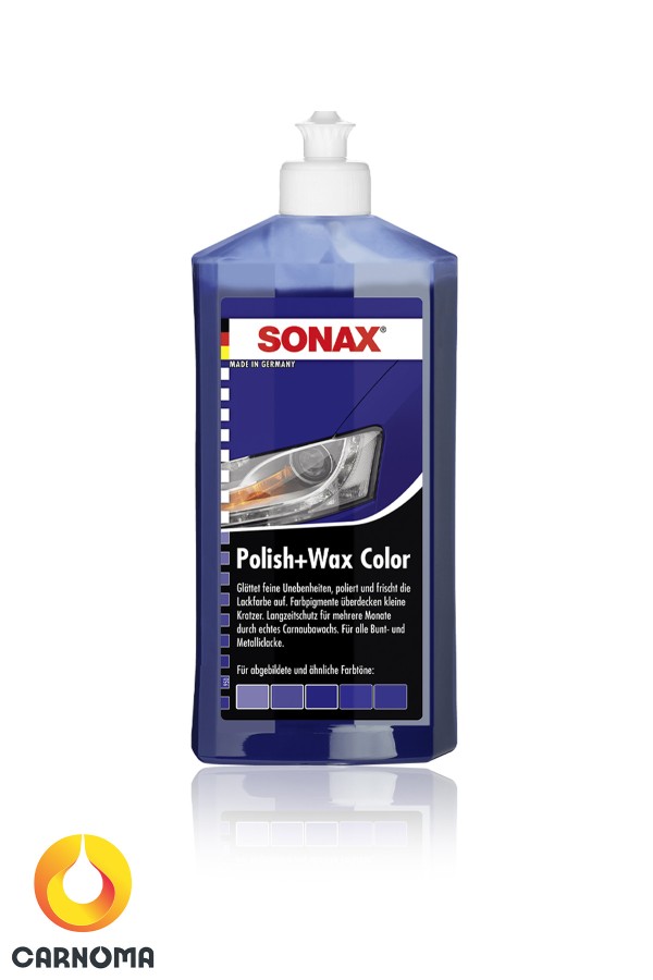 پولیش و واکس رنگ آبی سوناکس حجم 500 میلی لیتر 296200(Polish + Wax Color )
