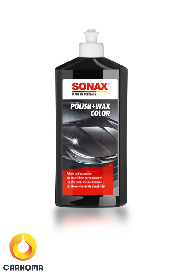 پولیش و واکس رنگ مشکی سوناکس حجم 500 میلی لیتر(Polish + Wax Color )