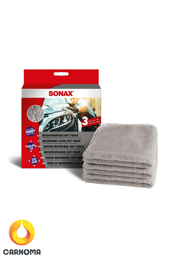حوله مایکروفایبر بدنه  سافت تاچ سوناکس ( سه عددی )-40*40 (  Cloth Soft Touch )