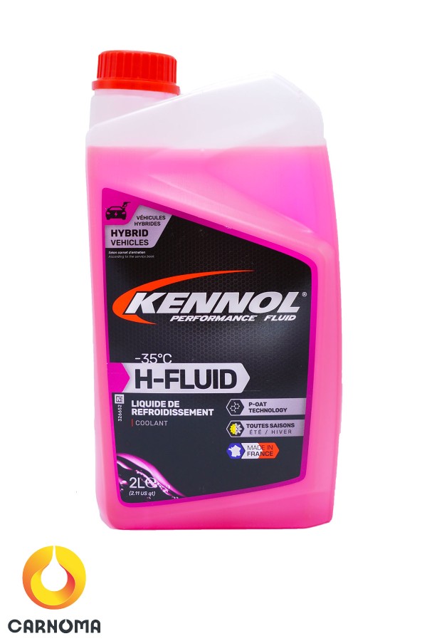 ضدیخ/کولانت صورتی H-FLUID کنول حجم 2 لیتر