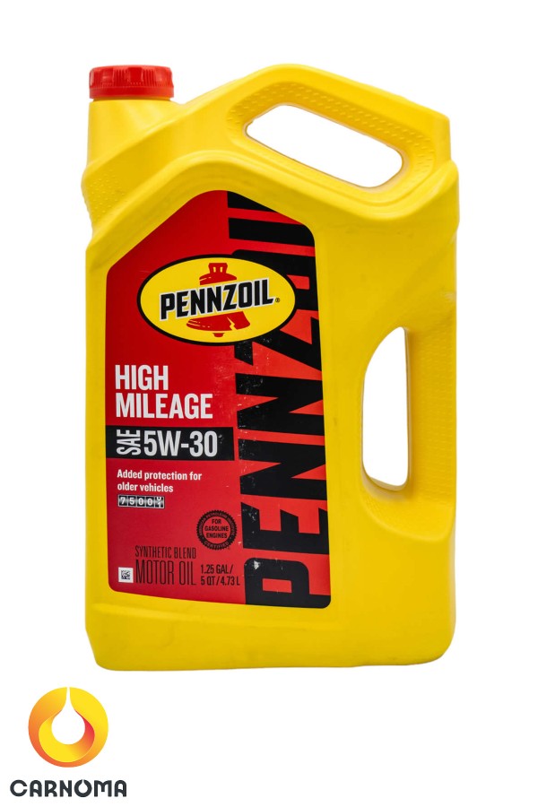 روغن موتور پنزویل 5w-30 High mileage حجم 4.7 لیتر