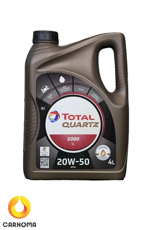 روغن موتور توتال 20w-50 حجم چهارلیتر