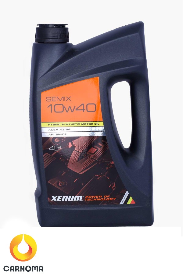 روغن موتور زنوم 10W-40 SEMIX حجم چهار لیتر