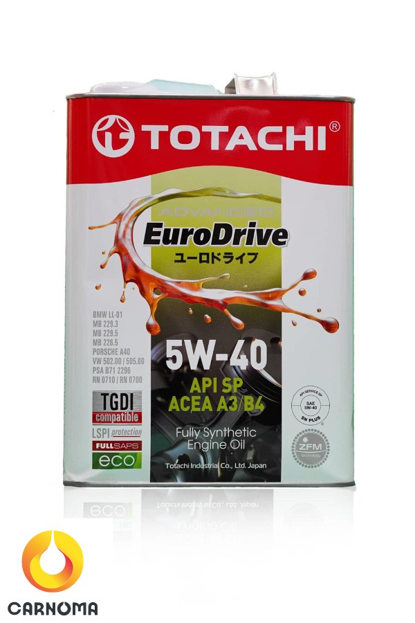 روغن موتور توتاچی 5w-40 Euro Drive حجم چهار لیتر