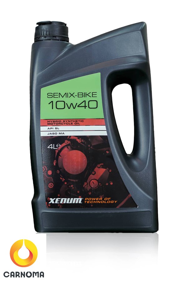 روغن موتور زنوم 10W-40 SEMIX-BIKE حجم چهار لیتر