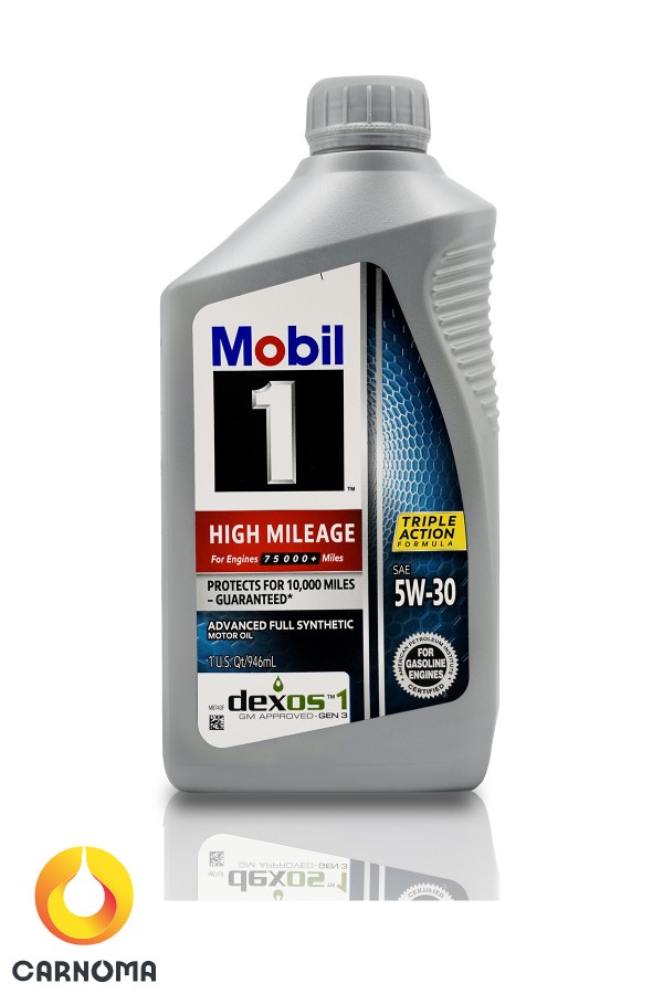 روغن موتور موبیل وان 5w-30 High Mileage حجم 946 میلی لیتر