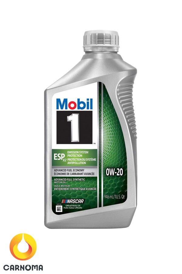 روغن موتور موبیل وان 0w-20 ESP X2 حجم 946 میلی