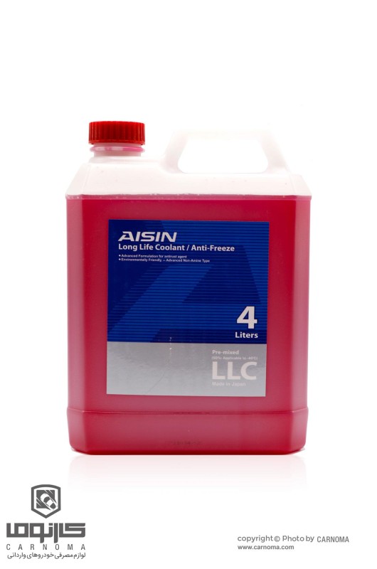 کولانت / ضدیخ آیسین (قرمز) حجم چهار لیتر