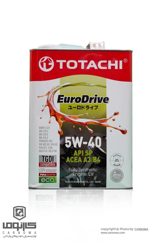 روغن موتور توتاچی 5w-40 Euro Drive حجم چهار لیتر