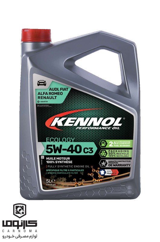 روغن موتور کنول  5w-40 C3 ECOLOGY  حجم 5 لیتر