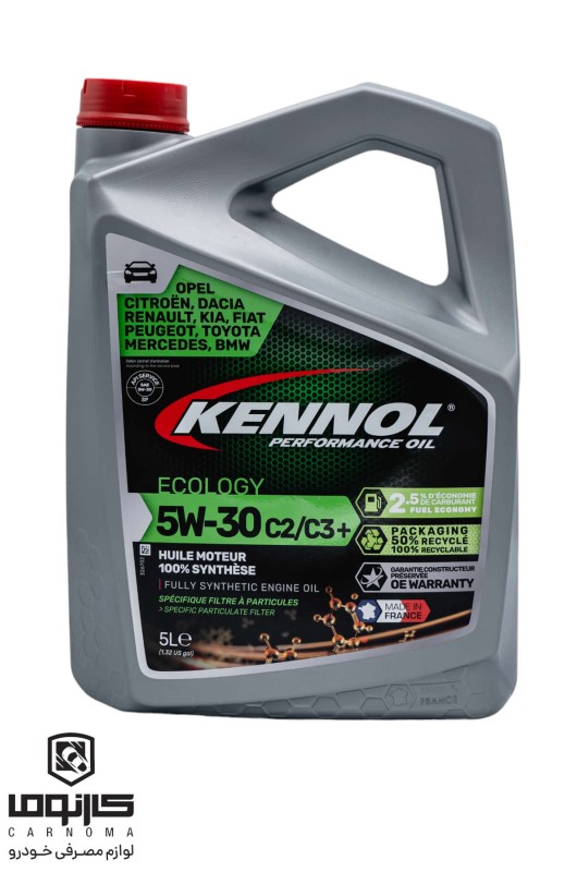 روغن موتور کنول 5w-30 C2 C3+ ECOLOGY حجم 5 لیتر