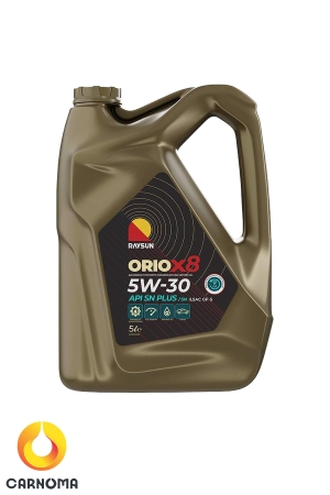 روغن موتور ری سان 5w-30 Orio X8 کیفیت SN حجم 5 لیتر