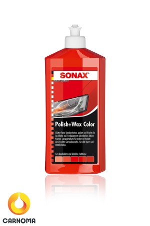 پولیش و واکس رنگ قرمز سوناکس حجم 500 میلی لیتر(Polish + Wax Color )
