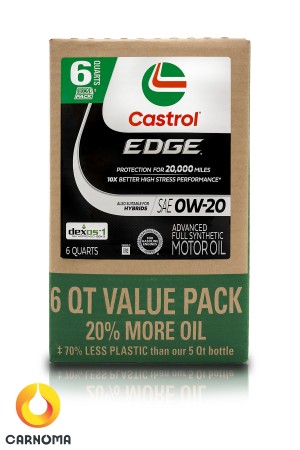روغن موتور کاسترول 0w-20 ECO PACK مشکی حجم 5.6 لیتر