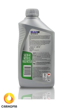 روغن موتور موبیل وان 0w-40 ESP X4 حجم 946 میلی لیتر