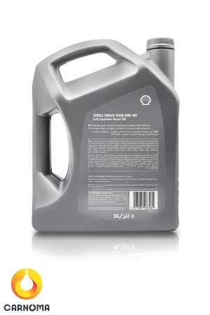روغن موتور شل هلیکس 5w-40 HX8 حجم پنج لیتری