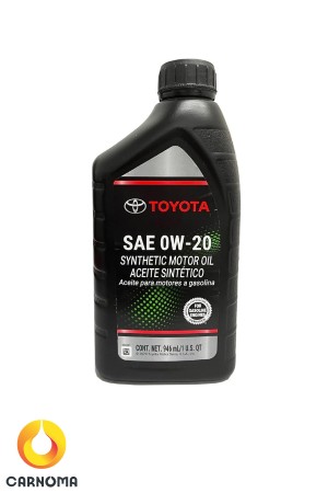 روغن موتور تویوتا 0w-20 حجم 946 میلی لیتر