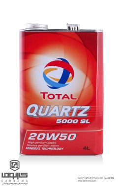 روغن موتور توتال 20w-50 حجم چهار لیتر (فلزی)