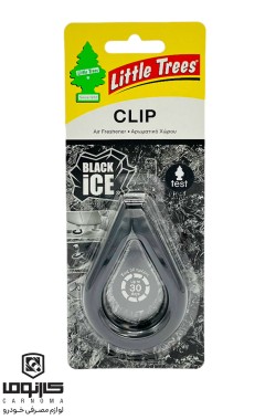 خوشبوکننده خودرو لیتل تریس مدل CLIP رایحه یخ مشکی