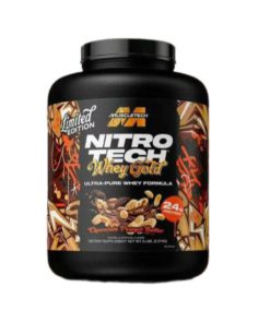 پروتئین وی گلد نیتروتک ماسل‌تک | MuscleTech Nitro-Tech Whey Gold (طعم کره بادام‌زمینی شکلاتی - 2.27 کیلوگرم / 5 پوند)